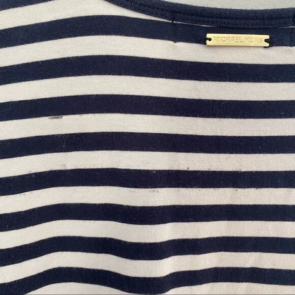 Michael Michael Kors Women’s Crew Neck Striped Long Sleeve Bodysuit - Picture 3 of 4